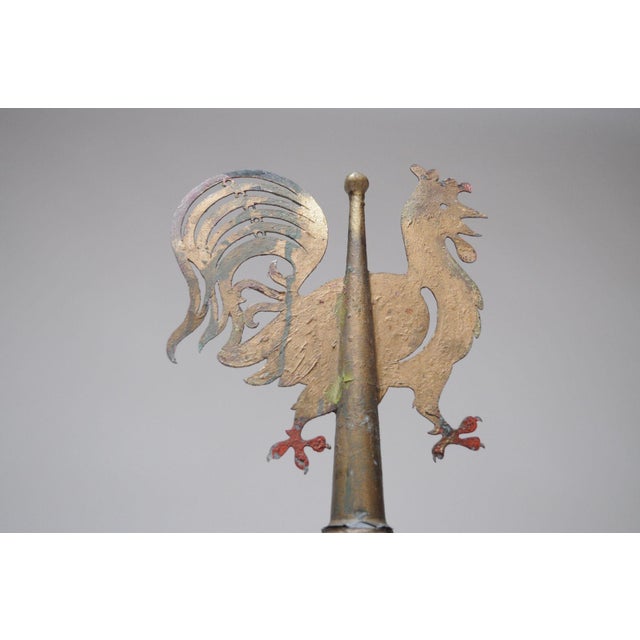 Early 20th Century Antique German Rooster Mounted Weathervane For Sale - Image 5 of 12