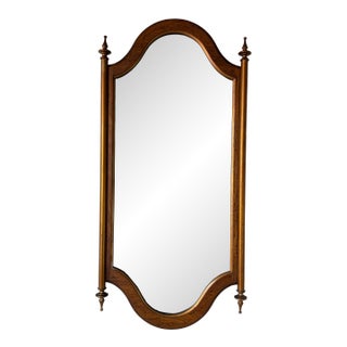Vintage Hollywood Regency Style Wood Wall Mirror by Drexel For Sale