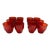 Vintage Ruby Red Double Old Fashion Glasses -Set of 6 For Sale