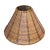 Late 20th Century Vintage Hand Woven Dark Wicker Lamp Shade For Sale - Image 5 of 12