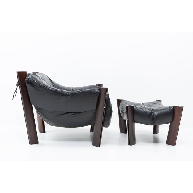 Mid-Century Modern Set of MP-111 Lounge Chair and Ottoman from Percival Lafer, 1970s For Sale - Image 3 of 17