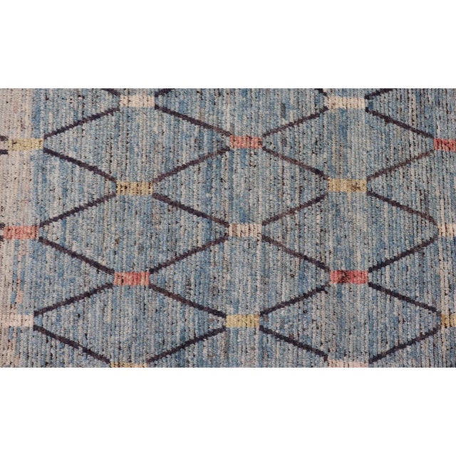 Modern Moroccan Rug by Keivan Woven Arts With All-Over Geometric 9'6 X 11'3 V For Sale - Image 9 of 11