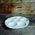 Very rare Art Deco oyster plate in light blue. It has capacity for 6 oysters. It's from the famous Sarreguemines house....