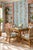 Not Yet Made - Made To Order Mahjong Floral Stripe Grasscloth Wallpaper by House Party | Bam Blue | 6 Yards For Sale - Image 5 of 11