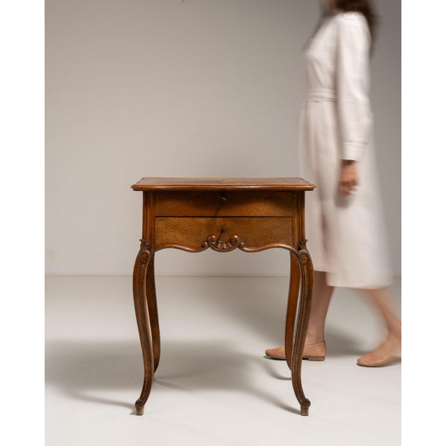 Wood 19th Century France Louis XV Amber Wood Side Table For Sale - Image 7 of 15