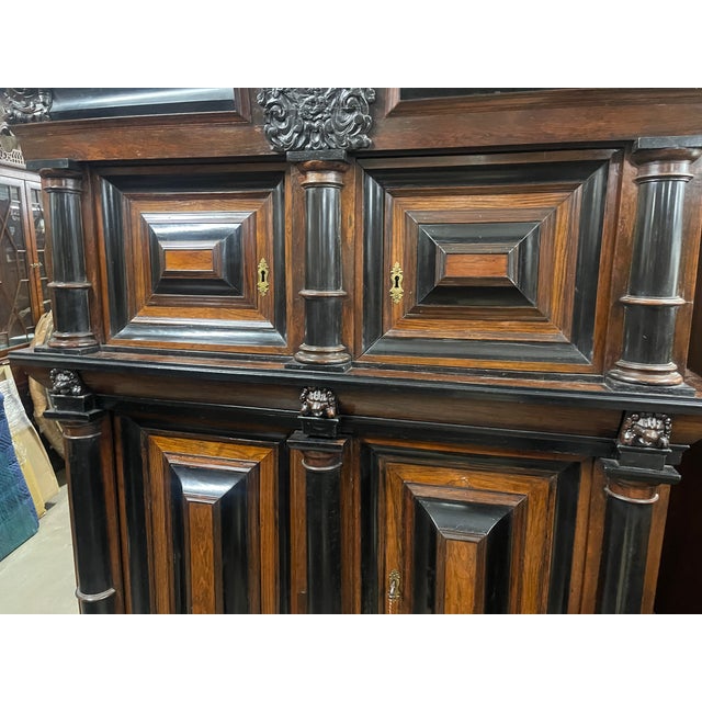 17th Century Dutch Baroque Revival Kussenkast Armoire Cabinet For Sale - Image 12 of 14