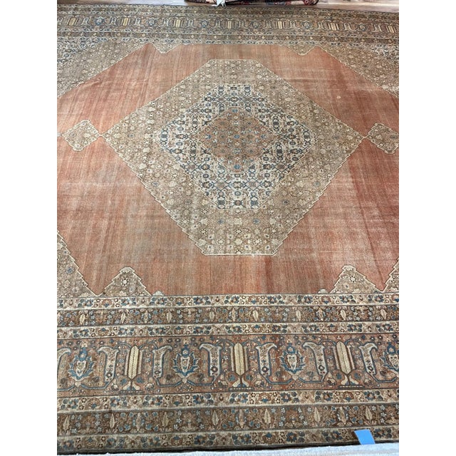 19th Century Palatial Antique Persian Hajijalili Tabriz Rug - 12 X 17 For Sale - Image 5 of 12
