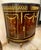 French Louis XVI Marble Top Demilune Sideboard Cabinet With Hand-Finished Gold Leaf & Premium Hardwood For Sale - Image 4 of 5