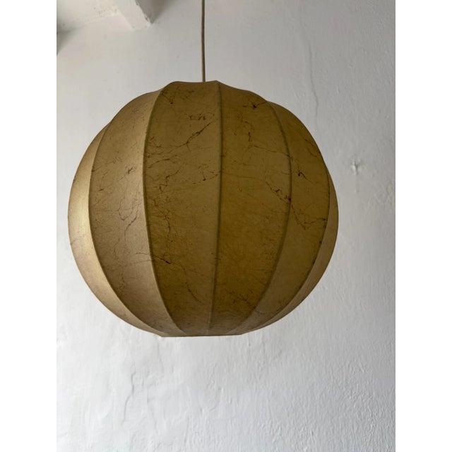 1960s Hans Bergstrom by Atelje Lyktan, Cocoon Ceiling Pendant Resin Chandelier Flos For Sale - Image 5 of 9