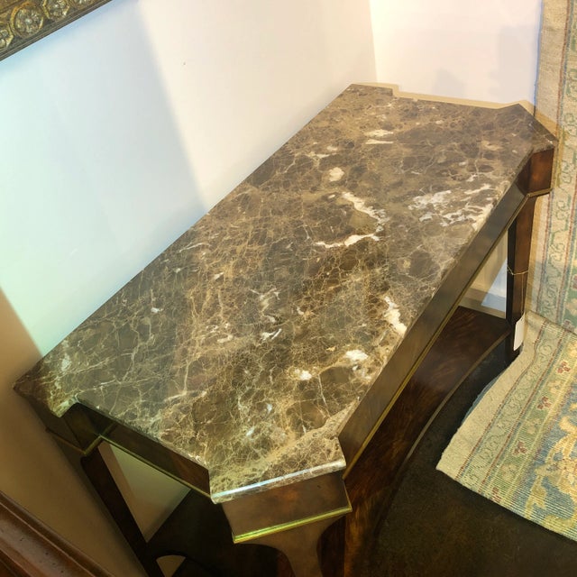 Modern Vintage Mahogany and Marble Top Occasional Table For Sale - Image 3 of 13