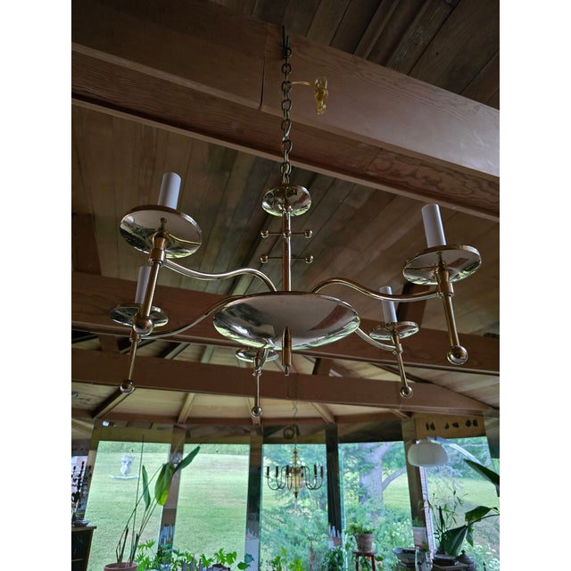 A unique designer mid century modern era original ( guaranteed to be of the period 1960's or older ) Italian chandelier....