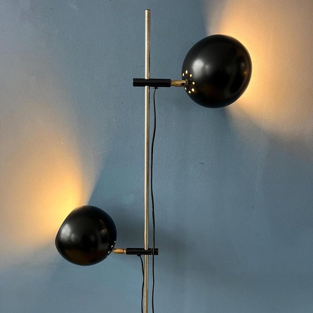 Mid-Century Black Eyeball Floor Lamp For Sale - Image 11 of 11