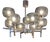 Antique Chandelier in Chrome and Glass by Holger Johansson, 1890s For Sale
