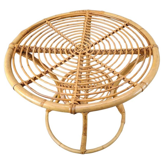 Mid-Century Rattan and Bamboo Side Table, Czechoslovakia, 1960s For Sale - Image 18 of 18
