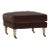 Greta Ottoman, Chocolate Velvet For Sale