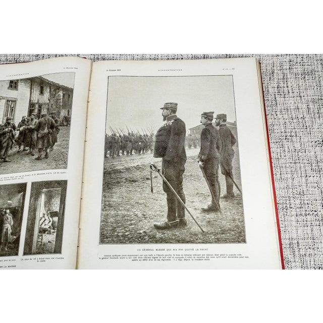 Paper Rare 1915 l'Illustration French France World War I Photos Illustrations Advertising Antique Oversized Book For Sale - Image 7 of 17