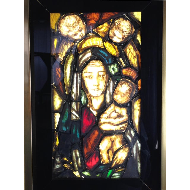 This artistic window was handcrafted in Italy in the 1960s. It is an ivory painted metal box, with acrylic glass and a...