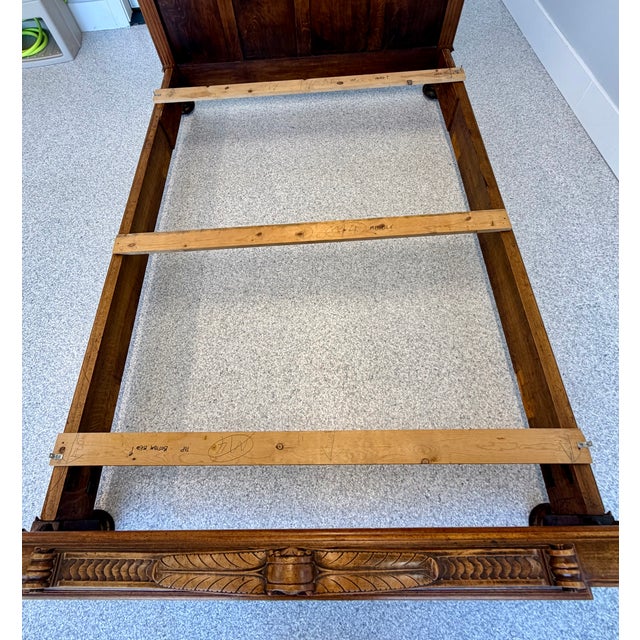 19th Century Carved French Walnut Bed Frame For Sale - Image 11 of 12