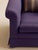 The Vintage Deep Plum Linen Down-Filled Loveseat For Sale - Image 9 of 10