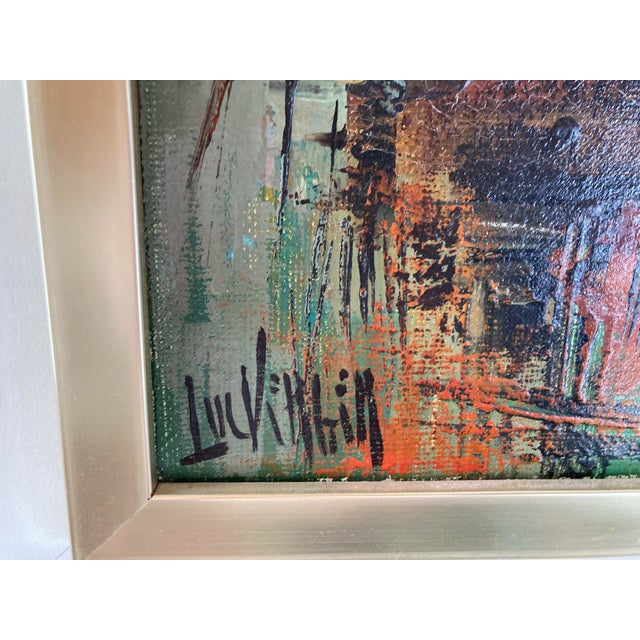 Mid-Century Modern Oil on Canvas Luc Verger St Tropez For Sale - Image 4 of 5