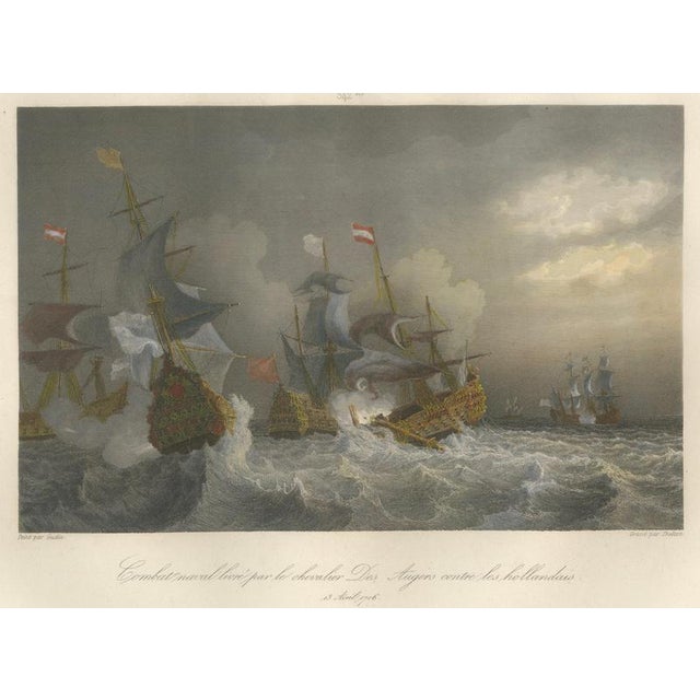 Mid 19th Century After Baron Théodore Gudin, Chevalier Des Augers Fighting the Dutch, 1840, Engraving For Sale - Image 5 of 10