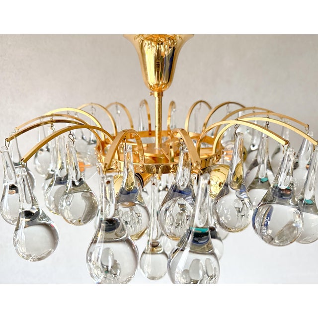 Metal Vintage Chandelier from Christophe Palme, 1970s For Sale - Image 7 of 14
