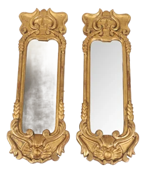 Signed Twin Mirrors, 1914, Set of 2