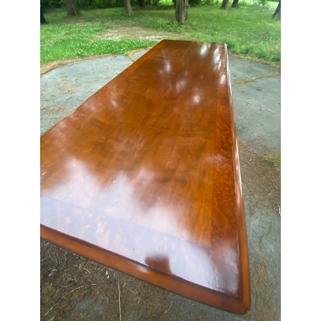 Traditional Antique French Style Walnut Flip Top Game Table | Carved Pedestal Console Table | Renaissance Revival Sofa Table | Burl Walnut Entry Table For Sale - Image 3 of 13