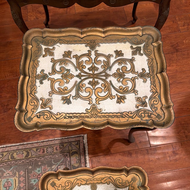 1950s 1950s Elegant French Provincial Nesting Tables – Set of 3 For Sale - Image 5 of 5