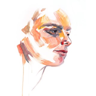 "Poignant No. 2" Contemporary Original Portrait Oil Painting by Elizabeth Becker For Sale