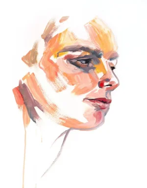 "Poignant No. 2" Contemporary Original Portrait Oil Painting by Elizabeth Becker