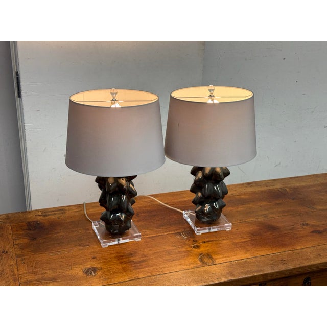 Modern Organic Meteoric Lamps, Pair For Sale - Image 12 of 12