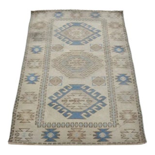 1950s Small Hoe Decor Oushak Carpet For Sale