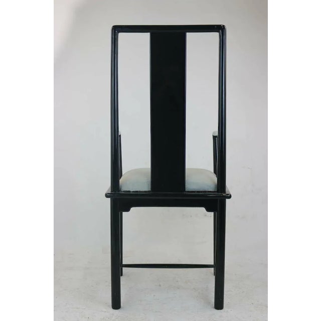 Mid-Century Modern Hollywood Regency Baker Furn.Contemporary Black Lacquer Armchair- Great for a Desk or Accent Chair For Sale - Image 3 of 5