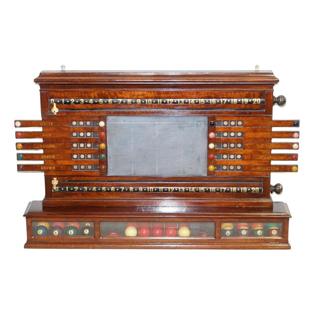 Oak Snooker Billiard Score Board by J. Ashcroft & Co., Liverpool For Sale