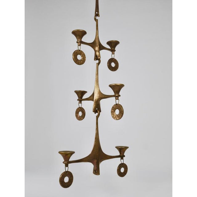 Large Brutalist Hanging Ceiling Candelabra by Michael Harjes, 1970s For Sale - Image 17 of 18