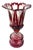 Monumental Bohemian Ruby Cut to Clear Crystal Flower Form Vase, Circa 1880 For Sale
