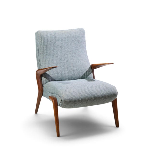 Osvaldo Borsani for Tecno Pk71 Mid Century Italian Walnut Lounge Chairs - Pair For Sale - Image 12 of 12