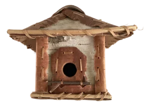 Birchbark Birdhouse in the Style of Native American Arts and Crafts