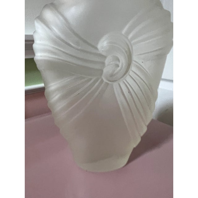 Frosted glass draped vase from the 1980