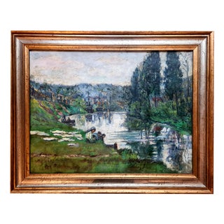 Stanley, The Washer Women, Early 20th Century, Oil Painting on Canvas For Sale