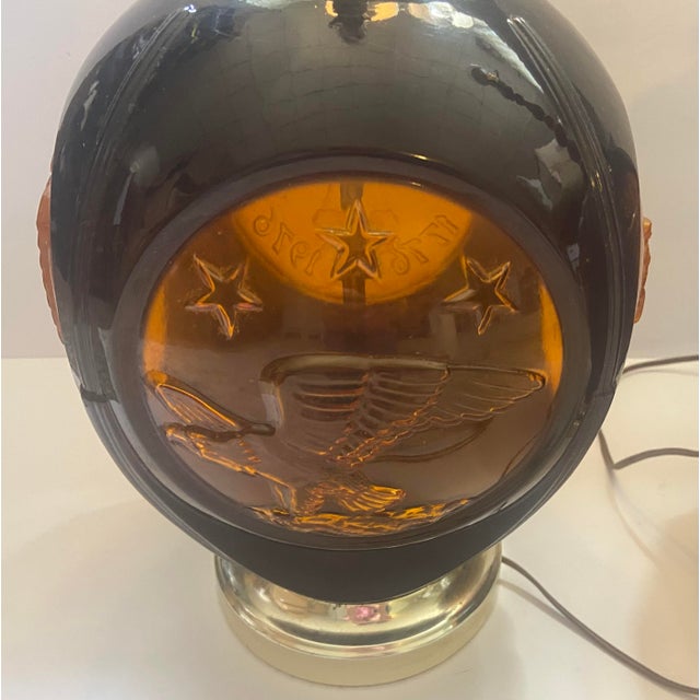 Vintage Phoenix Consolidated Light Co Amber 24” Set of Patriotic Lamps Rare - a Pair For Sale - Image 10 of 18