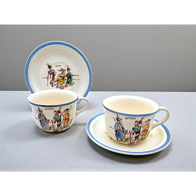 Tea Cups by Gariboldi for Richard Ginori, 1940s, Set of 2 For Sale - Image 10 of 10