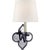 Alexa Hampton for Visual Comfort Signature Lana Single Sconce in Gun Metal and Antique Mirror with Linen Shade For Sale
