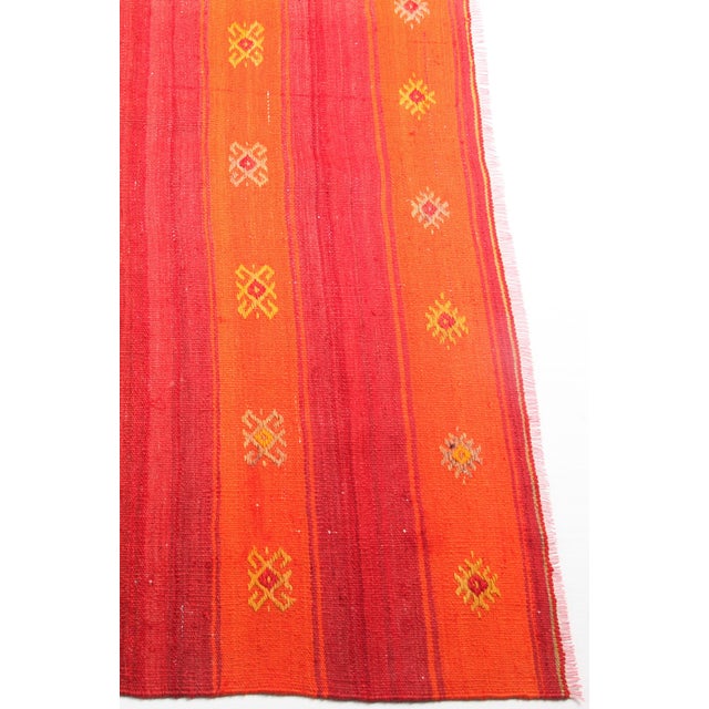 1950s Handmade Turkish Square Kilim Rug - 7'8 X 6'2 For Sale In Tampa - Image 6 of 11