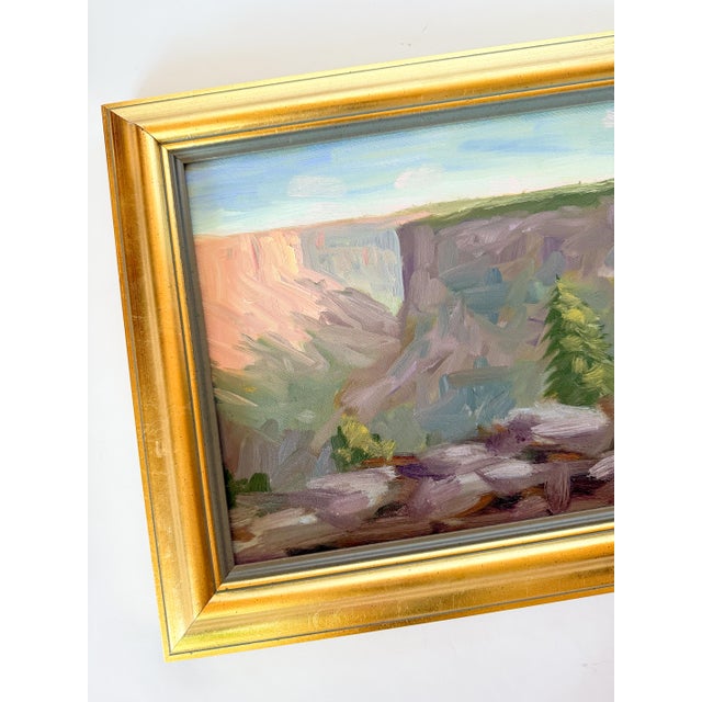 Impressionist Landscape Painting in Gilt Frame For Sale - Image 4 of 10