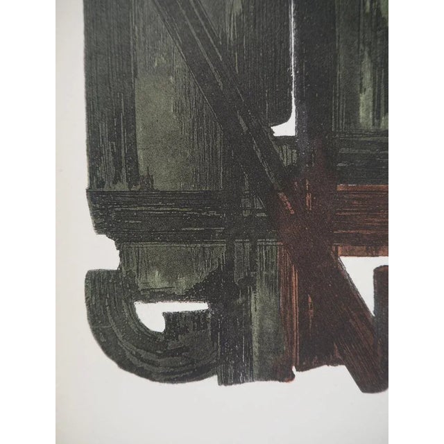 Modern Pierre Soulages, Etching VII, Lithograph and Stencil For Sale - Image 3 of 5
