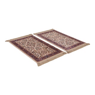 Pair of Karastan Wool Area Throw Rugs Approx. 2.5 X 5 For Sale