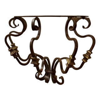 19th Century Italian Wrought Iron Wall Brackets, Set of 2 For Sale