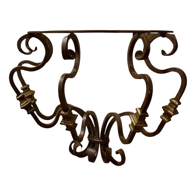 19th Century Italian Wrought Iron Wall Brackets, Set of 2 For Sale